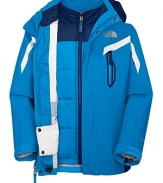 With a breathable waterproof quilted shell, this fully seam-sealed jacket is all about comfort and sporty style.