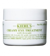 Now in a new large size, a Kiehl's classic for a burst of hydration to the eye area. Creamy preparation with avocado oil gently moisturizes the delicate eye area, while the unique, concentrated texture does not migrate into eyes. Ophthalmologist and Dermatologist-tested. Made in USA. 0.95 oz. 