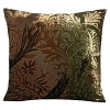 An intricate botanic print of vines lays gracefully on this decorative pillow. Fashioned from a fine silk, it makes a beautiful addition to any home.