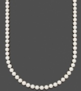 Sophistication at its finest. This beautiful necklace by Belle de Mer features AAA Akoya cultured pearls (8-8-1/2 mm) set in 14k gold. Approximate length: 20 inches.