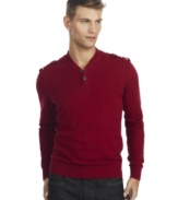 This Kenneth Cole Reaction sweater pairs classic style with modern details.