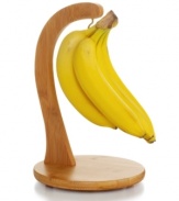 Hang it up. With this handsome bamboo banana holder, fruit will ripen beautifully and never bruise so you can enjoy it at its best. From Lipper International.