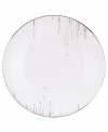 Bone china with platinum edges drips glittering icicles on slick, snowy white from Lenox Lifestyle dinnerware. The dishes, like this Platinum Ice salad plate, are a recipe for cool in modern decor, delivering unique, unforgettable style to quiet meals and casual get-togethers. Qualifies for Rebate