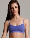 The Infinity Flex Bralette from Calvin Klein not only gives you a sleek silhouette, it also stretches to fit almost any size.