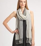 Organic Japanese cotton is used to give this scarf unmistakable charm.SilkBead details24 X 90Imported