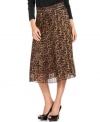 For an edgy spin on classic animal print, MICHAEL Michael Kors adds in exposed zippers and on-trend knife pleats. (Clearance)