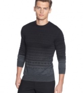 Fade to light with this fairisle pullover sweater by Calvin Klein.