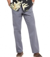 Kick back in the cool, casual style and clean, sophisticated lines of these Tommy Bahama chinos.