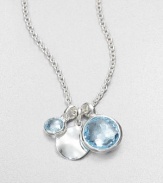 From the Rock Candy® Collection. A set of three graduated pendants in faceted blue topaz and sleek sterling silver on a link chain. Blue topazSterling silverLength, about 16 to 18 adjustable Lobster clasp closureImported 