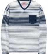 Never blend in. This striped shirt from American Rag is a quietly cool update on your fave basic.