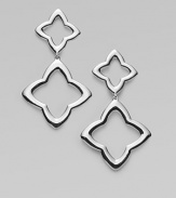 From the Quatrefoil Collection. A beautiful, geometric style with graduated quatrefoils in sterling silver. Sterling silverLength, about 2Post backImported 