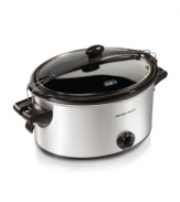 Your meal ticket. Prep the ingredients, toss in the stoneware dish and wipe your hands clean-the precision settings on this meal-making slow cooker take care of the details while you live life outside of the kitchen. Perfect for full chickens, roasts, hearty stews and more. 1-year warranty. Model 33262.