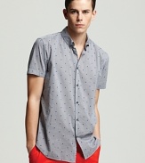 MARC BY MARC JACOBS Heart Check Short Sleeve Sport Shirt - Slim Fit