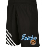 MVP! Give your New York Knicks team all the support you've got with these athletic shorts from adidas.