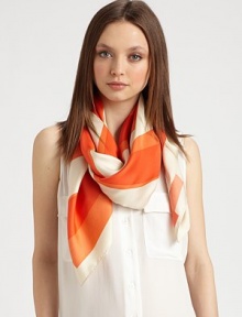 Vibrant stripes highlight this dreamy silk accessory, the perfect finishing touch to any outfit.SilkDry cleanImported