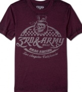 Live in the fast lane with this lightweight burnout t-shirt by 3rd & Army.