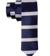 With a modern stripe and cool skinny construction, this American Rag tie ups your cool factor.