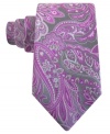 Like a true gentleman, this paisley tie from Geoffrey Beene will never let you down.