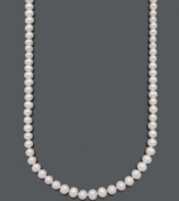 Complete a look that is perfectly polished. Belle de Mer cultured freshwater pearl necklace (9-10 mm) is perfect for day or evening wear. 14k gold clasp. Approximate length: 24 inches.