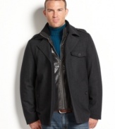 Stave off the cold weather with this handsome wool-blend coat from Buffalo David Bitton.