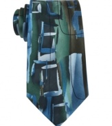 Add a note of artistic elegance to your outfit with this graphic tie from Jerry Garcia.