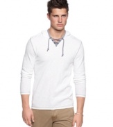 Style on a string. This drawstring hoodie from Bar III ties your summer look together.