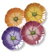 With happy flower shapes and shades, Carole Shiber's Pansy salad plates will have you craving spring. Dishwasher-safe earthenware means you can freshen up the casual table or entertain guests with ease.