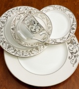 Give your table vintage inspired charm with the Autumn Legacy collection from Lenox. This classic salad plate (shown left) features elegant platinum vines. (Clearance)