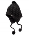 This supersoft earflap beanie by The North Face aces cold weather cuteness.