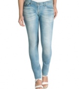 With its awesome bleached fade and skinny leg style, Levi's 524 light wash jeans are bound to be your new favorite.