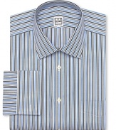 Ike Behar Vertical Multi-Stripe Dress Shirt - Classic Fit