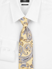 EXCLUSIVELY OURS. Add the distinctive look of this rich, silk paisley pattern to your wardrobe.SilkDry cleanMade in USA