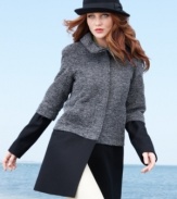 Whether you go for a solid color or the chic colorblocked boucle version, Nine West's coat looks totally sophisticated. A warm wool blend gives it an inviting feel.