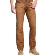 Change up your denim look with these rust-colored jeans from Guess.