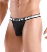 Stay smooth and line-free even under your lightest-weight clothing with these stretch thong two pack from Papi.