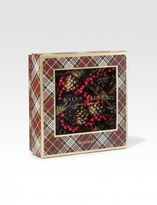 A festive blend of pine cones, cedar tips and berries, infused with fragrant notes of red currant, evergreen and juniper for a warm, cheerful scent.Dried botanicalsRalph Lauren window gift boxMade in USA