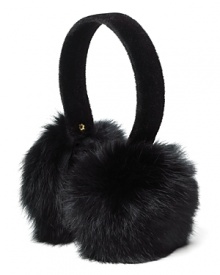 This winter lavish your ears with soft dyed rabbit fur earmuffs from Surell.