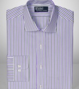 The classic striped dress shirt from Ralph Lauren is the perfect fit for your stylish business look.