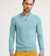 EXCLUSIVELY AT SAKS. A simple silhouette that is undeniably luxurious is knitted from the softest cashmere, with raglan sleeves and ribbed knit trim at the collar, cuffs and hem; An understated pairing with brightly colored chinos or sharp denim, this pullover style proves to be a timeless classic.Quarter-zip placketMockneckRibbed knit collar, cuffs and hemCashmereDry cleanImported