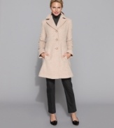 A stylish winter staple, this wool-blend coat from Anne Klein works over all your cold weather layers. (Clearance)