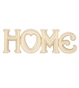 Home is undoubtedly where the heart is in this Lenox figurine, a beautiful addition to a bookshelf or mantel in gold-trimmed ivory porcelain. Qualifies for Rebate