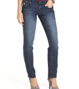 A sexy slim silhouette and rhinestone embellishments make these petite jeans from Earl Jeans a brilliant find! Pair with sky-high heels to dress them up or flats for a casual look.