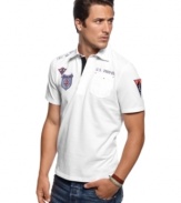 Patch details on this polo from INC International Concepts help steer your summer style in the right direction.