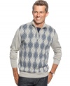 An argyle pattern on this Geoffrey Beene sweater adds even more appeal to an already classic style.