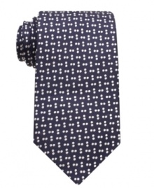 Tired of stripes and solids? Turn to this tonal dot tie from Perry Ellis for smooth, modern style.