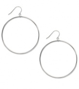 Let style come full circle. Giani Bernini's hoop drop earrings shape up any look. Crafted in sterling silver. Approximate drop: 2 inches.