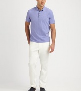 Knit cotton jersey shaped in a modern update to the classic polo.Four-button placketCottonMachine washImported