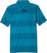 Get out of the dark. Brighten up your everyday gear with this striped polo shirt from DC Shoes.