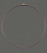 A little accent, a lasting impression. Cable chain necklace in 14k rose gold. Approximate length: 17-3/4 inches.