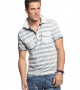 Tired of preppy polos? This one from from INC International Concepts has an edge on style that separates it from your basics.